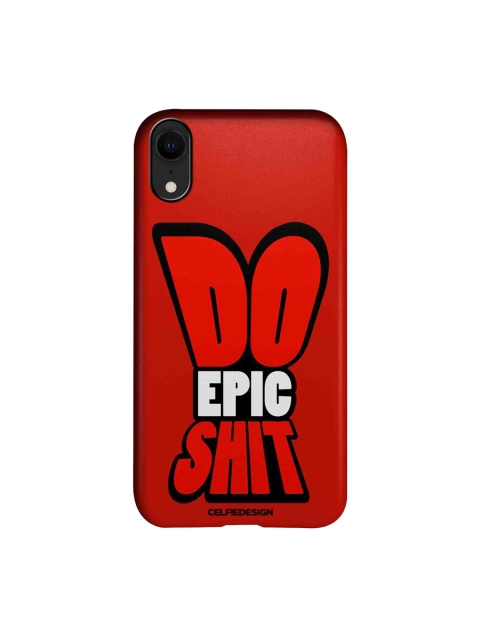 

CelfieDesign Red & Black Do Epic Shit iPhone XR Slim Back Case