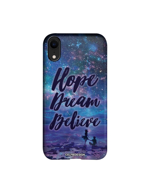 

CelfieDesign Black & Blue Hope Dream Believe iPhone XR Slim Back Case