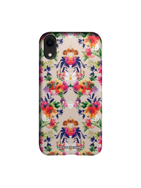 

CelfieDesign Beige & Pink Floral Symmetry Printed iPhone XR Slim Back Case