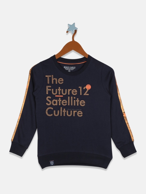

Monte Carlo Boys Navy Blue Printed Sweatshirt