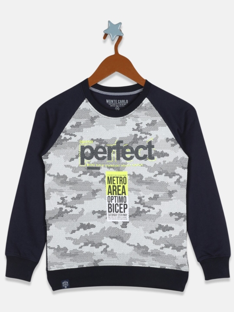 

Monte Carlo Boys Navy Blue Printed Sweatshirt