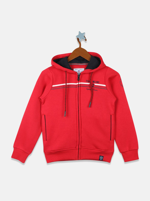 

Monte Carlo Boys Red Printed Hooded Sweatshirt