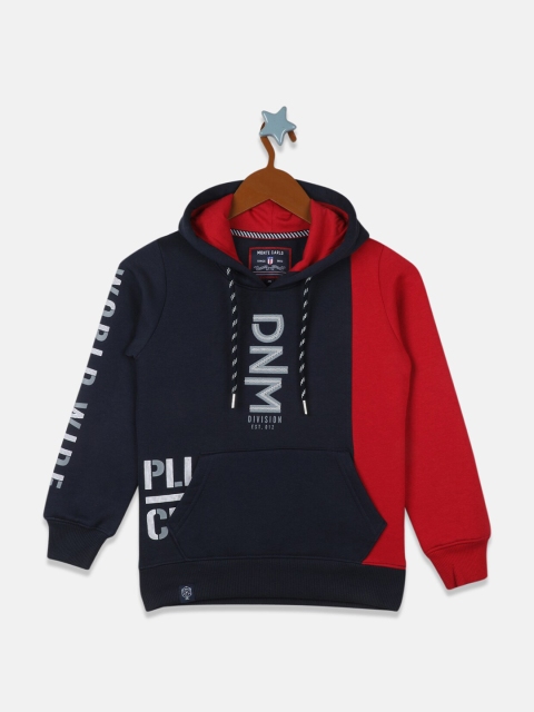 

Monte Carlo Boys Navy Blue Printed Hooded Sweatshirt