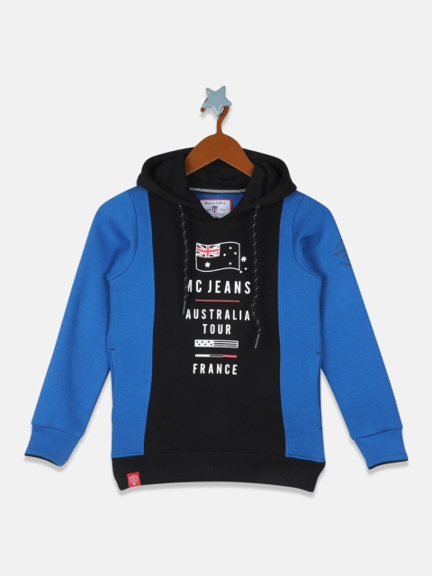 

Monte Carlo Boys Blue & black Colourblocked Hooded Sweatshirt