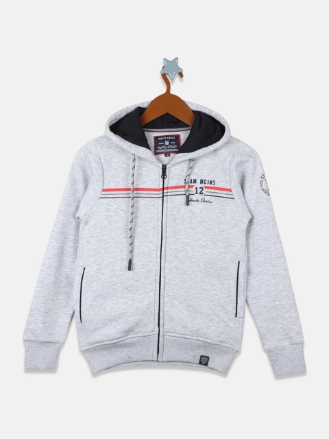 

Monte Carlo Boys Grey Printed Hooded Sweatshirt