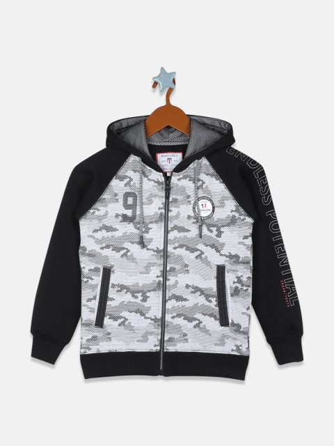 

Monte Carlo Boys Black Printed Hooded Sweatshirt