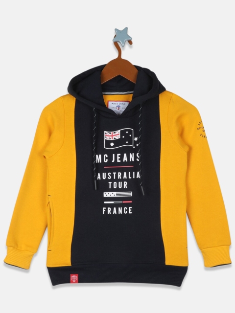 

Monte Carlo Boys Yellow Colourblocked Hooded Sweatshirt