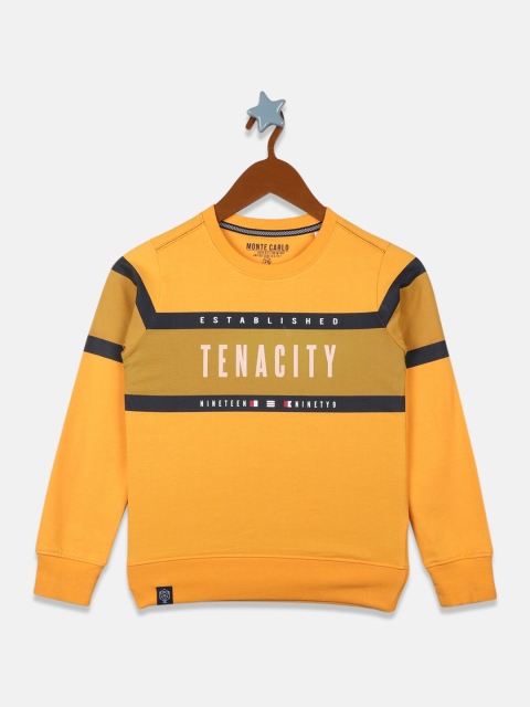 

Monte Carlo Boys Yellow Printed Sweatshirt