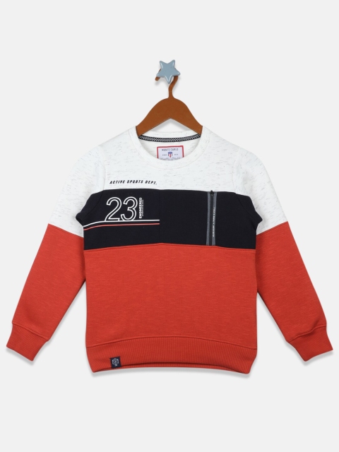 

Monte Carlo Boys Navy Blue Colourblocked Sweatshirt