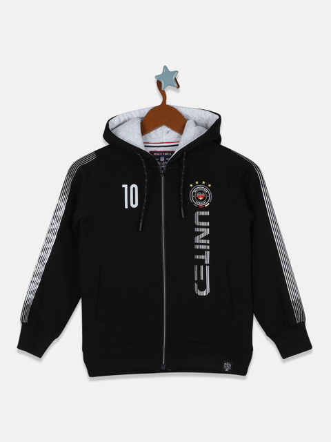 

Monte Carlo Boys Black Printed Hooded Sweatshirt