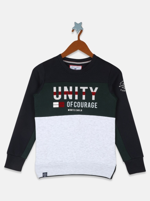 

Monte Carlo Boys Navy Blue Colourblocked Sweatshirt
