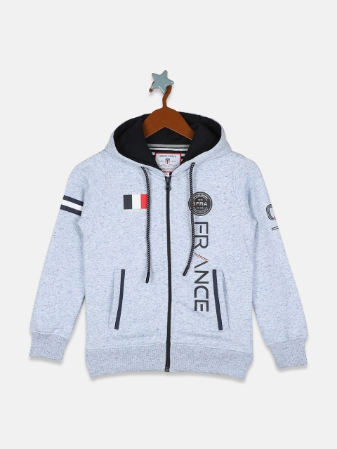 

Monte Carlo Boys Blue Typography Printed Hooded Sweatshirt