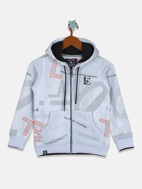 

Monte Carlo Boys Blue Printed Hooded Sweatshirt