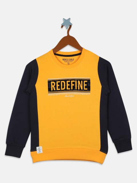

Monte Carlo Boys Yellow Colourblocked Sweatshirt