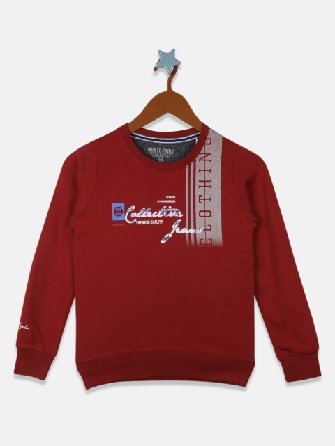

Monte Carlo Boys Red Printed Sweatshirt