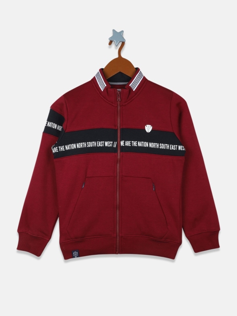 

Monte Carlo Boys Maroon & Black Typography Printed Sweatshirt