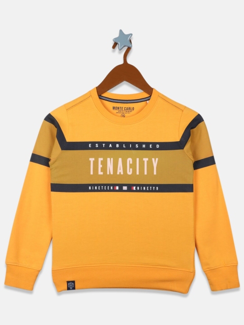

Monte Carlo Boys Yellow Printed Sweatshirt