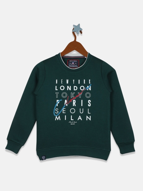 

Monte Carlo Boys Green Typography Printed Sweatshirt