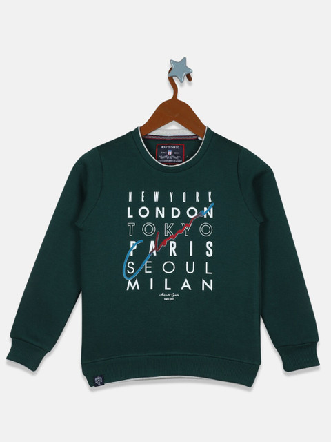

Monte Carlo Boys Green Printed Sweatshirt