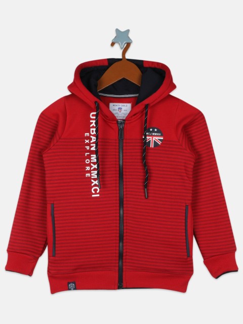

Monte Carlo Boys Multicoloured Striped Hooded Sweatshirt, Multi
