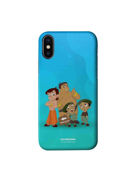 

CelfieDesign Blue & Brown Chota Bheem Gang Cartoon Characters iPhone XS Slim Back Case