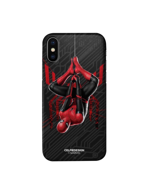 

CelfieDesign Black & Red Spider-Man Tingle Superhero Printed iPhone XS Slim Back Case
