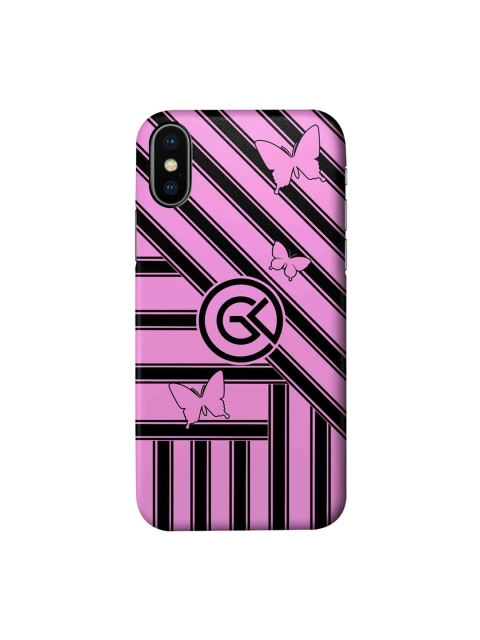 

CelfieDesign Pink & Black The Cycle Pink iPhone Xs Slim Back Case