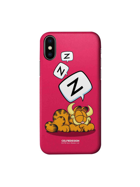 

CelfieDesign Pink & White Sleepy Devil iPhone Xs Slim Back Case