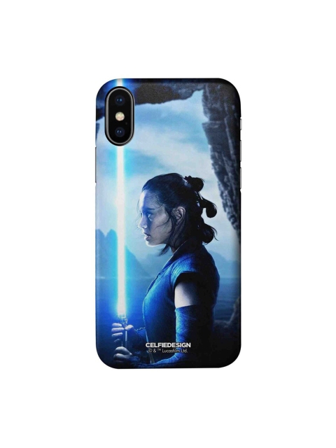 

CelfieDesign Blue & Black Light Saber Superhero Printed iPhone XS Slim Back Case