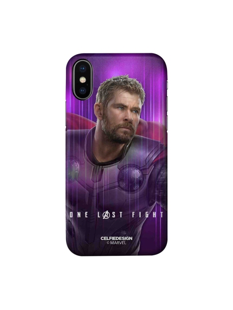 

CelfieDesign Purple & Beige One Last Fight iPhone Xs Slim Back Case