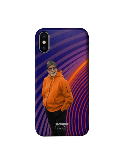

CelfieDesign Navy Blue & Orange AB The Legend Graphic Printed iPhone XS Slim Back Case
