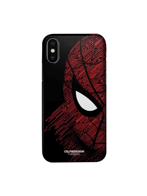 

CelfieDesign Red & Black Sketch Out Spiderman Printed iPhone Xs Slim Back Case