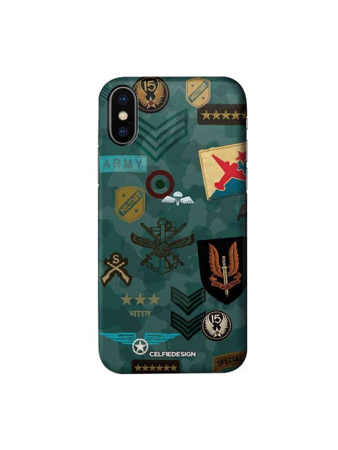 

CelfieDesign Green & Brown Roger That Blue iPhone Xs Slim Back Case