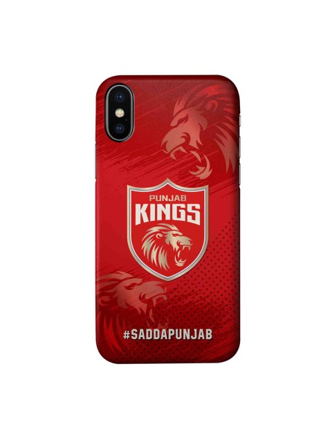 

CelfieDesign Red & White Punjab Kings Crest iPhone Xs Slim Back Case