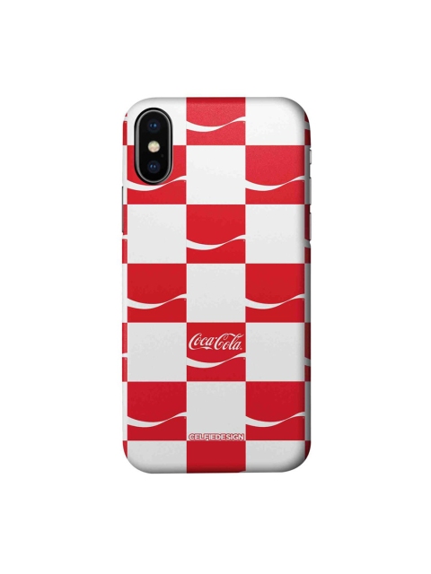 

CelfieDesign Red & White Dynamic Ribbon iPhone Xs Slim Back Case