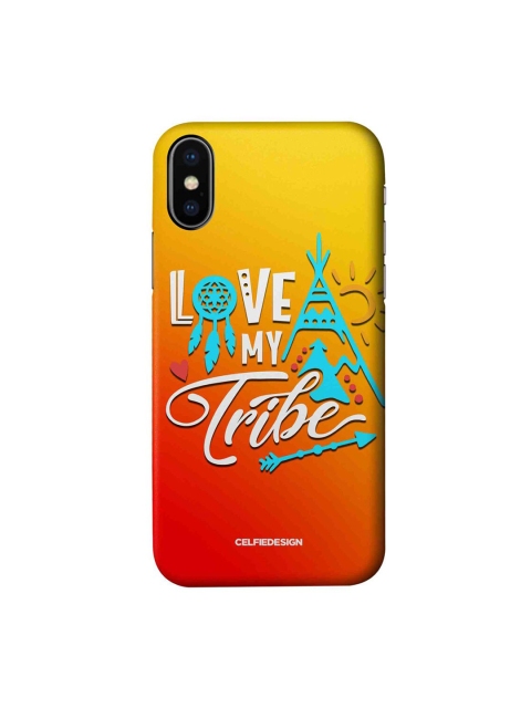 

CelfieDesign Yellow & Red Love My Tribe Printed iPhone Xs Slim Back Case
