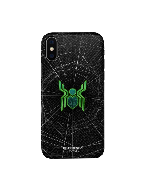 

CelfieDesign Black & Green Spiderman Logo Web iPhone Xs Slim Back Case