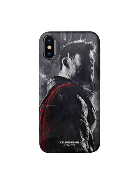 

CelfieDesign Charcoal Grey & Red Art Thor Superhero Printed iPhone XS Slim Back Case