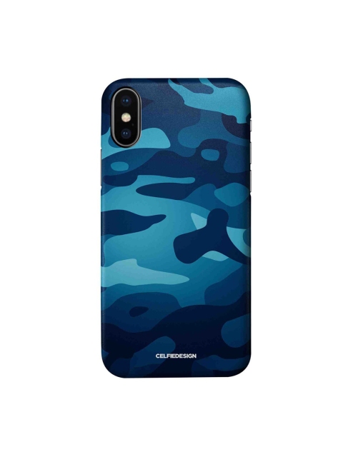 

CelfieDesign Blue Camo Azure iPhone Xs Slim Back Case