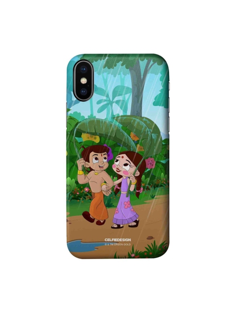 

CelfieDesign Green & Orange Bheem & Chutki In Rainforest iPhone Xs Slim Back Case