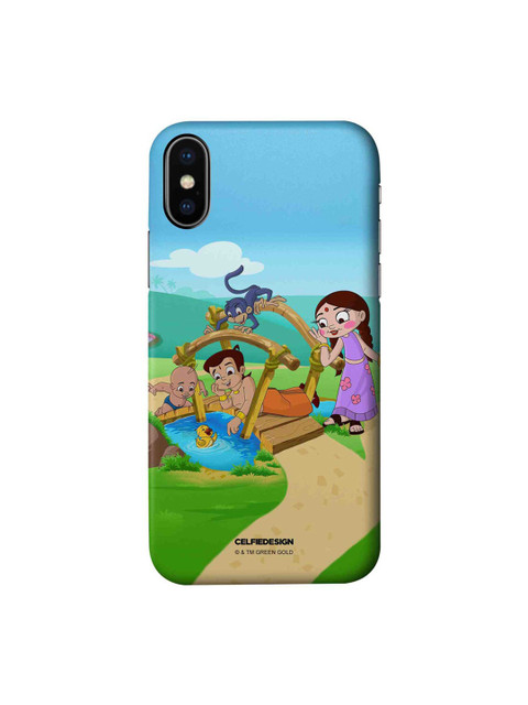 

CelfieDesign Green & Blue Chota Bheem And The Duck iPhone Xs Slim Back Case