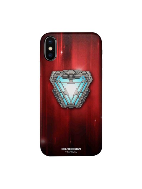 

CelfieDesign Red & Blue Iron man Infinity Arc Reactor Printed iPhone Xs Slim Back Case