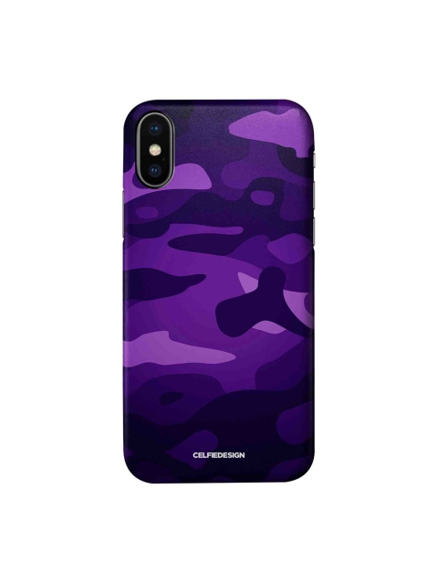

CelfieDesign Purple Camo Persian Indigo Printed iPhone Xs Slim Back Case