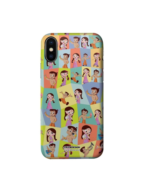 

CelfieDesign Yellow & Green Faces Of Bheem And Chutki iPhone Xs Slim Back Case