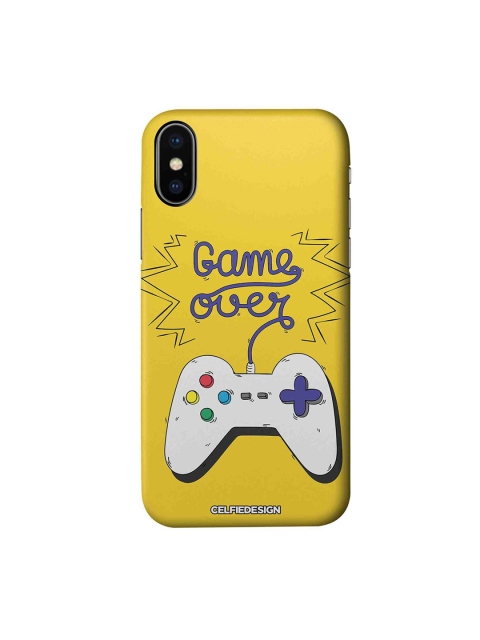 

CelfieDesign Yellow & White Game Over Quirky Printed iPhone XS Slim Back Case