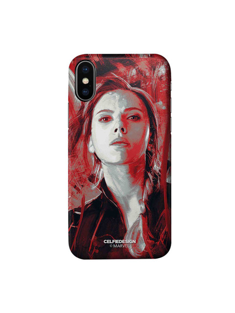 

CelfieDesign Red & Whie Charcoal Art Black Widow iPhone Xs Slim Back Case