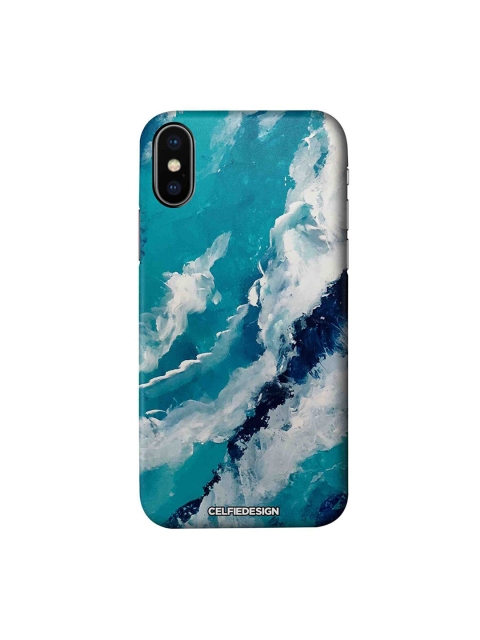 

CelfieDesign Blue & White Frothy Waves Abstract Printed iPhone XS Slim Back Case