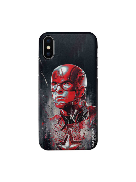 

CelfieDesign Black & Red Charcoal Art Captain America iPhone Xs Slim Back Case