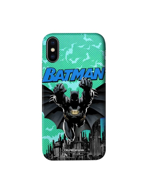 

CelfieDesign Green & Blue Bat on the hunt iPhone Xs Slim Back Case