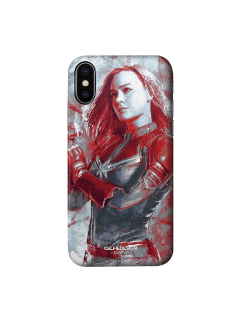 

CelfieDesign Red & White Charcoal Art Capt Marvel iPhone Xs Slim Back Case